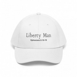 twill cap Liberty Man text